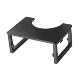 Maxbell Toilet Potty Stool Foldable Compact Multifunctional for Elders Travel Adults Black