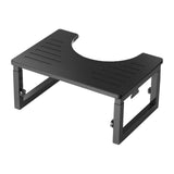 Maxbell Toilet Potty Stool Foldable Compact Multifunctional for Elders Travel Adults Black