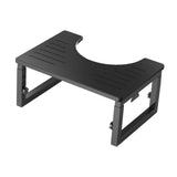 Maxbell Toilet Potty Stool Foldable Compact Multifunctional for Elders Travel Adults Black