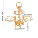Maxbell Glass Serving Tray European Style Basket Cake Holder for Pastry Home Cookies