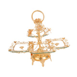 Maxbell Glass Serving Tray European Style Basket Cake Holder for Pastry Home Cookies