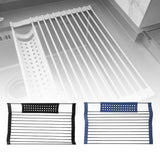 Maxbell Foldable Dish Drying Rack Silicone Dish Drainer for Cookware Hotel Apartment black