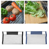 Maxbell Foldable Dish Drying Rack Silicone Dish Drainer for Cookware Hotel Apartment black