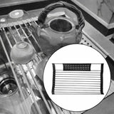 Maxbell Foldable Dish Drying Rack Silicone Dish Drainer for Cookware Hotel Apartment black