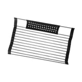 Maxbell Foldable Dish Drying Rack Silicone Dish Drainer for Cookware Hotel Apartment black