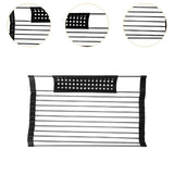 Maxbell Foldable Dish Drying Rack Silicone Dish Drainer for Cookware Hotel Apartment black