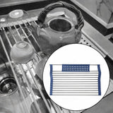 Maxbell Foldable Dish Drying Rack Silicone Dish Drainer for Cookware Hotel Apartment blue