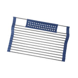 Maxbell Foldable Dish Drying Rack Silicone Dish Drainer for Cookware Hotel Apartment blue