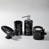 Maxbell 4Pcs Bathroom Accessories Set Decorative Soap Dish for Lavatory Hotel Vanity black
