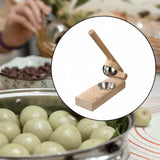 Maxbell Wood Mochi Maker Multifunctional Dough Pressing Tool for Pastry Home Camping rubber wood 8CM