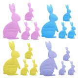 Maxbell 4x Easter Bunny Utensil Cutlery Holders Pouch Bags Gifts Flatware Organizers pink