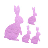 Maxbell 4x Easter Bunny Utensil Cutlery Holders Pouch Bags Gifts Flatware Organizers pink