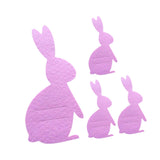 Maxbell 4x Easter Bunny Utensil Cutlery Holders Pouch Bags Gifts Flatware Organizers pink