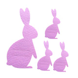 Maxbell 4x Easter Bunny Utensil Cutlery Holders Pouch Bags Gifts Flatware Organizers pink