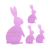 Maxbell 4x Easter Bunny Utensil Cutlery Holders Pouch Bags Gifts Flatware Organizers pink