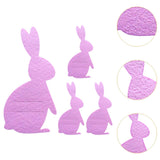 Maxbell 4x Easter Bunny Utensil Cutlery Holders Pouch Bags Gifts Flatware Organizers pink