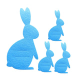Maxbell 4x Easter Bunny Utensil Cutlery Holders Pouch Bags Gifts Flatware Organizers blue