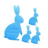 Maxbell 4x Easter Bunny Utensil Cutlery Holders Pouch Bags Gifts Flatware Organizers blue