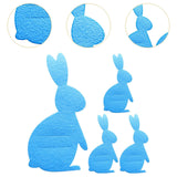 Maxbell 4x Easter Bunny Utensil Cutlery Holders Pouch Bags Gifts Flatware Organizers blue