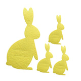 Maxbell 4x Easter Bunny Utensil Cutlery Holders Pouch Bags Gifts Flatware Organizers yellow