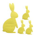 Maxbell 4x Easter Bunny Utensil Cutlery Holders Pouch Bags Gifts Flatware Organizers yellow