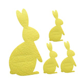 Maxbell 4x Easter Bunny Utensil Cutlery Holders Pouch Bags Gifts Flatware Organizers yellow