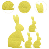 Maxbell 4x Easter Bunny Utensil Cutlery Holders Pouch Bags Gifts Flatware Organizers yellow