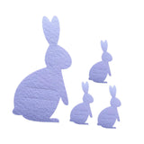 Maxbell 4x Easter Bunny Utensil Cutlery Holders Pouch Bags Gifts Flatware Organizers violet
