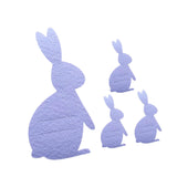 Maxbell 4x Easter Bunny Utensil Cutlery Holders Pouch Bags Gifts Flatware Organizers violet