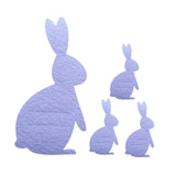 Maxbell 4x Easter Bunny Utensil Cutlery Holders Pouch Bags Gifts Flatware Organizers violet