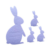 Maxbell 4x Easter Bunny Utensil Cutlery Holders Pouch Bags Gifts Flatware Organizers violet