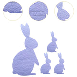 Maxbell 4x Easter Bunny Utensil Cutlery Holders Pouch Bags Gifts Flatware Organizers violet
