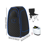 Maxbell Indoor Sauna Box with Sauna Chair Household Easy to Use Portable Steam Sauna