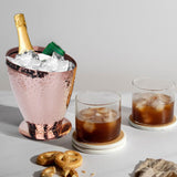 Maxbell Ice Bucket Leakproof Versatile Champagne Bucket for Picnics Dining Room Home Rose Gold