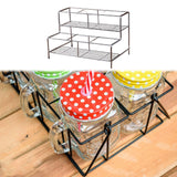 Maxbell Coffee Syrup Organizer Rack Seasoning Organizer for Pantry Tea House 6 grids