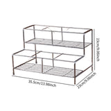 Maxbell Coffee Syrup Organizer Rack Seasoning Organizer for Pantry Tea House 6 grids
