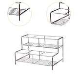 Maxbell Coffee Syrup Organizer Rack Seasoning Organizer for Pantry Tea House 6 grids