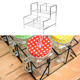 Maxbell Coffee Syrup Organizer Rack Seasoning Organizer for Pantry Tea House 4 grids