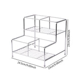 Maxbell Coffee Syrup Organizer Rack Seasoning Organizer for Pantry Tea House 4 grids