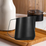 Maxbell Frothing Pitcher Espresso Steaming Pitcher for Restaurant Office Coffee Shop black