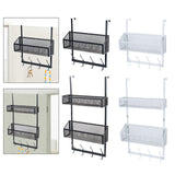 Maxbell over The Door Storage Rack Hanging Door Organizer for Bedroom Closet Kitchen Black Single Tier