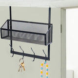 Maxbell over The Door Storage Rack Hanging Door Organizer for Bedroom Closet Kitchen Black Single Tier