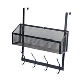 Maxbell over The Door Storage Rack Hanging Door Organizer for Bedroom Closet Kitchen Black Single Tier