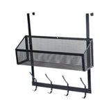 Maxbell over The Door Storage Rack Hanging Door Organizer for Bedroom Closet Kitchen Black Single Tier