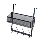 Maxbell over The Door Storage Rack Hanging Door Organizer for Bedroom Closet Kitchen Black Single Tier