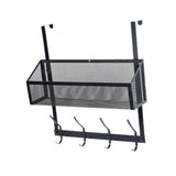 Maxbell over The Door Storage Rack Hanging Door Organizer for Bedroom Closet Kitchen Black Single Tier