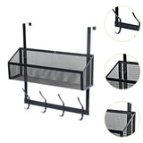 Maxbell over The Door Storage Rack Hanging Door Organizer for Bedroom Closet Kitchen Black Single Tier