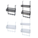 Maxbell over The Door Storage Rack Hanging Door Organizer for Bedroom Closet Kitchen Black Single Tier
