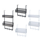 Maxbell over The Door Storage Rack Hanging Door Organizer for Bedroom Closet Kitchen Black Single Tier