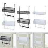 Maxbell over The Door Storage Rack Hanging Door Organizer for Bedroom Closet Kitchen Black Single Tier